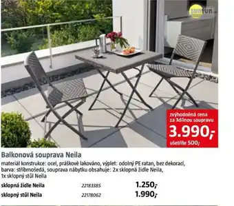 Bauhaus Balkonová souprava Neila nabídka
