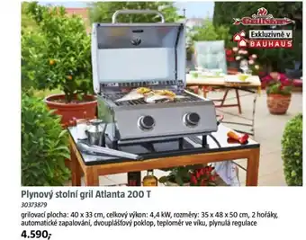 Bauhaus Plynový stolní gril Atlanta 200 T nabídka
