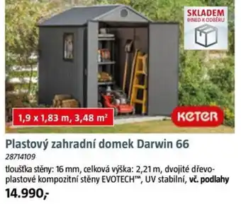 Bauhaus Plastový zahradní domek Darwin 66 nabídka