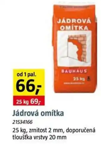 Bauhaus Jádrová omítka nabídka