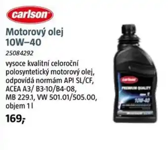 Bauhaus carlson Motorový olej 10W-40 nabídka
