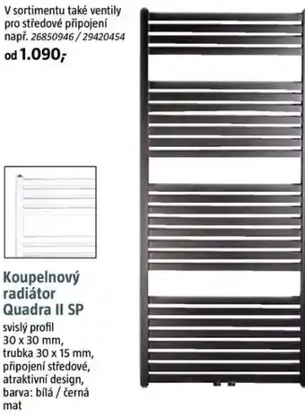 Koupelnový radiátor Quadra II SP