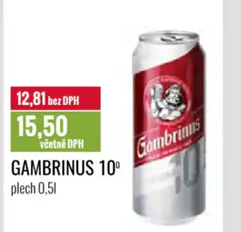 Ratio GAMBRINUS 10° 0.5L nabídka