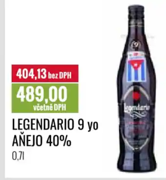 Ratio LEGENDARIO 9 yo AÑEJO 40% 0.7L nabídka