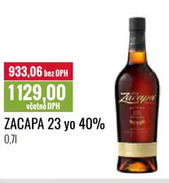 Ratio ZACAPA 23 yo 40% 0.7L nabídka