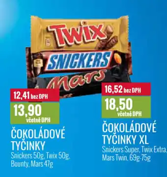 Ratio ČOKOLÁDOVÉ TYČINKY nabídka