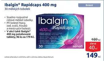 Benu Ibalgin Rapidcaps 400 mg nabídka