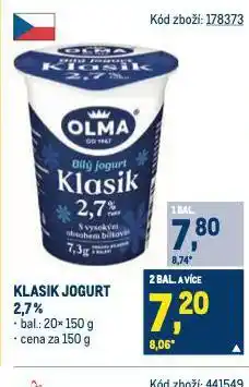 Makro Klasik jogurt nabídka
