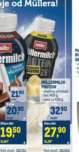 Makro Mullermilch protein nabídka