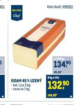 Makro Eidam 45% uzený nabídka