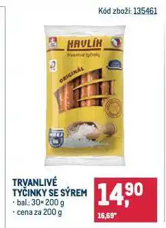 Makro Trvanlivé tyčinky se sýrem nabídka