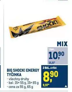 Makro Big shock! energy tyčinka nabídka