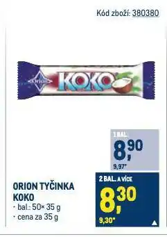 Makro Orion tyčinka koko nabídka