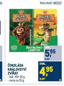 Makro Čokoláda království zvířat nabídka