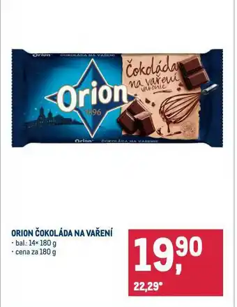 Makro Orion čokoláda na vaření nabídka