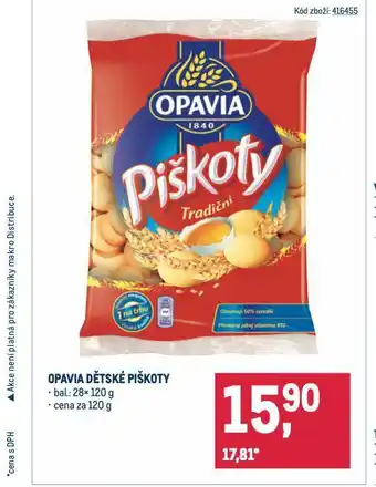 Makro Opavia dětské piškoty nabídka