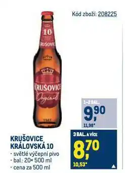 Makro Pivo krušovice nabídka