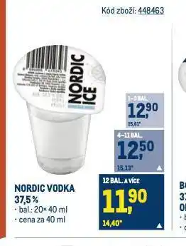 Makro Nordic ice vodka nabídka