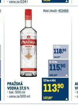Makro Pražská vodka nabídka