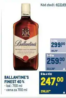 Makro Ballantine's skotská whisky nabídka