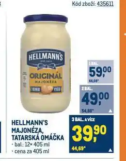 Makro Hellmann's tatarská omáčka nabídka