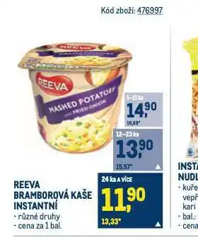 Makro Reeva bramborová kaše nabídka