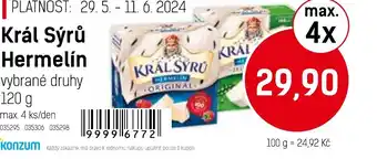 Konzum Král Sýrů Hermelín nabídka