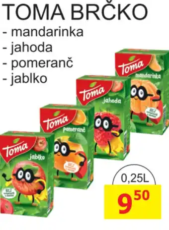 BENE Nápoje TOMA BRČKO 0.25L nabídka