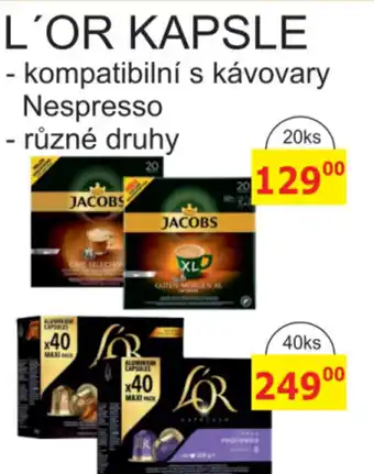 BENE Nápoje L'OR KAPSLE nabídka