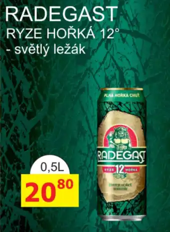 BENE Nápoje RADEGAST RYZE HOŘKÁ 12° 0.5L nabídka