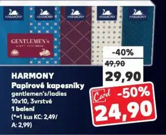 Kaufland HARMONY Papírové kapesníky nabídka