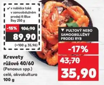 Kaufland Krevety růžové 40/60 nabídka