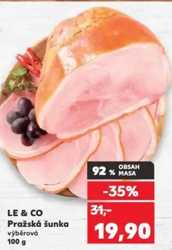 Kaufland LE & CO Pražská šunka výběrová 100 g nabídka