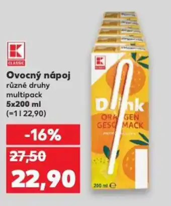 Kaufland Ovocný nápoj nabídka