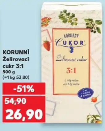 Kaufland KORUNNÍ Želírovací cukr 3:1 nabídka
