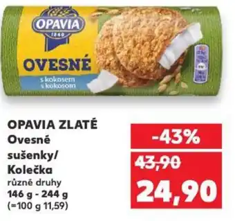 Kaufland OPAVIA ZLATÉ Ovesné sušenky/ Kolečka nabídka