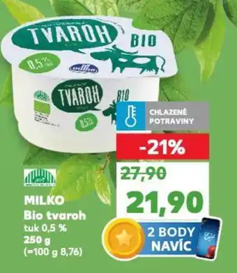 Kaufland MILKO Bio tvaroh nabídka