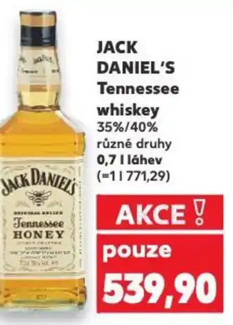 Kaufland JACK DANIEL'S Tennessee whiskey 0.7L nabídka