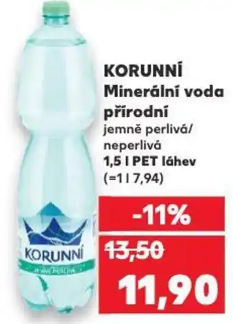 Kaufland KORUNNÍ Minerální voda přírodní 1.5L nabídka