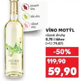 Kaufland VÍNO MOTÝL 0.75L nabídka