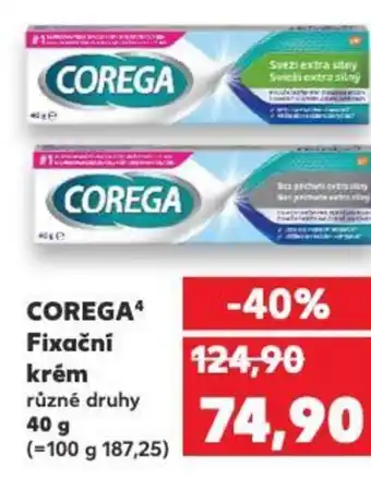 Kaufland COREGA Fixační krém nabídka