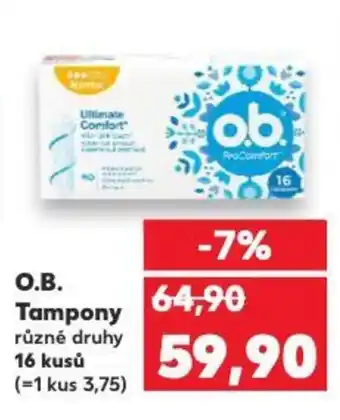 Kaufland O.B. Tampony nabídka