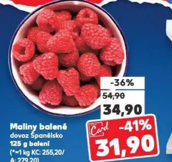Kaufland Maliny balené nabídka