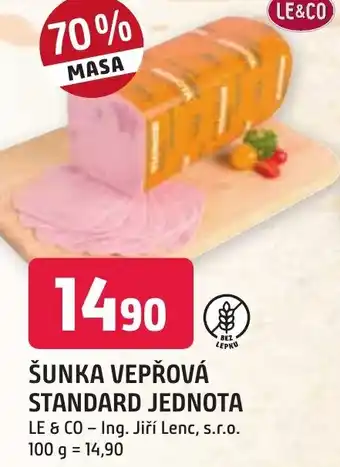 Trefa ŠUNKA VEPŘOVÁ STANDARD JEDNOTA nabídka