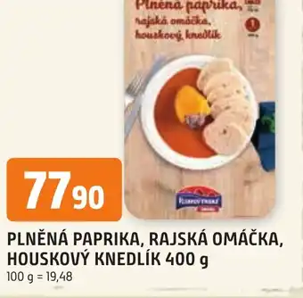 Trefa PLNĚNÁ PAPRIKA, RAJSKÁ OMÁČKA, HOUSKOVÝ KNEDLÍK 400 g nabídka