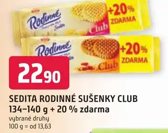 Trefa SEDITA RODINNÉ SUŠENKY CLUB nabídka