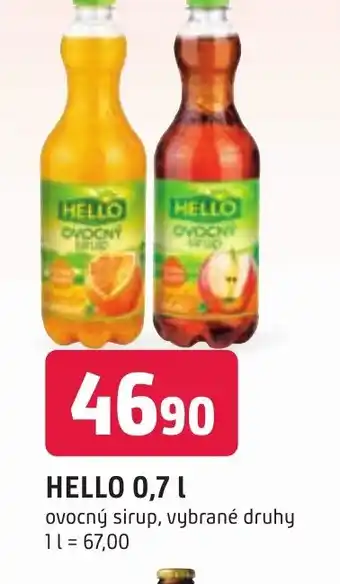 Trefa HELLO 0,7 L nabídka
