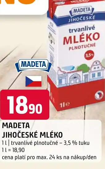 Terno MADETA JIHOČESKÉ MLÉKO 1L nabídka