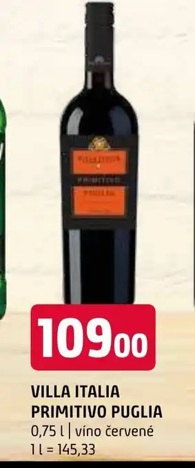 Terno VILLA ITALIA PRIMITIVO PUGLIA 0,75L nabídka