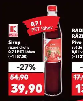 Kaufland Sirup nabídka